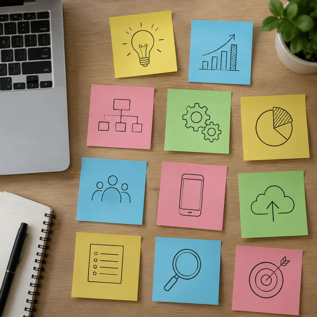 Separating idea generation from writing during a batching session