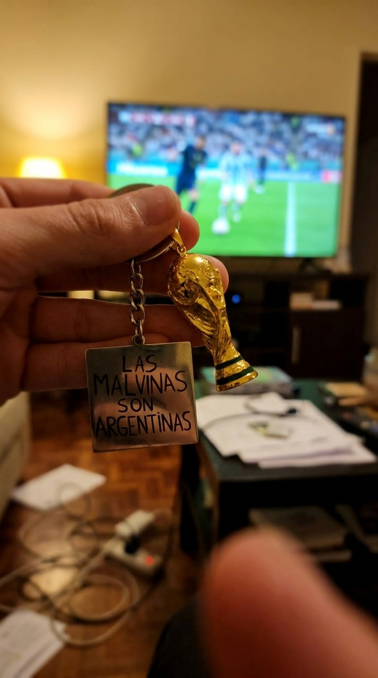 Combo Orgullo Argentino 2x1 - Dije Copa del Mundo y Llavero Malvinas
