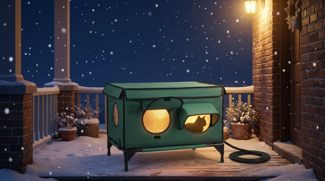 NookHaven heated outdoor cat house