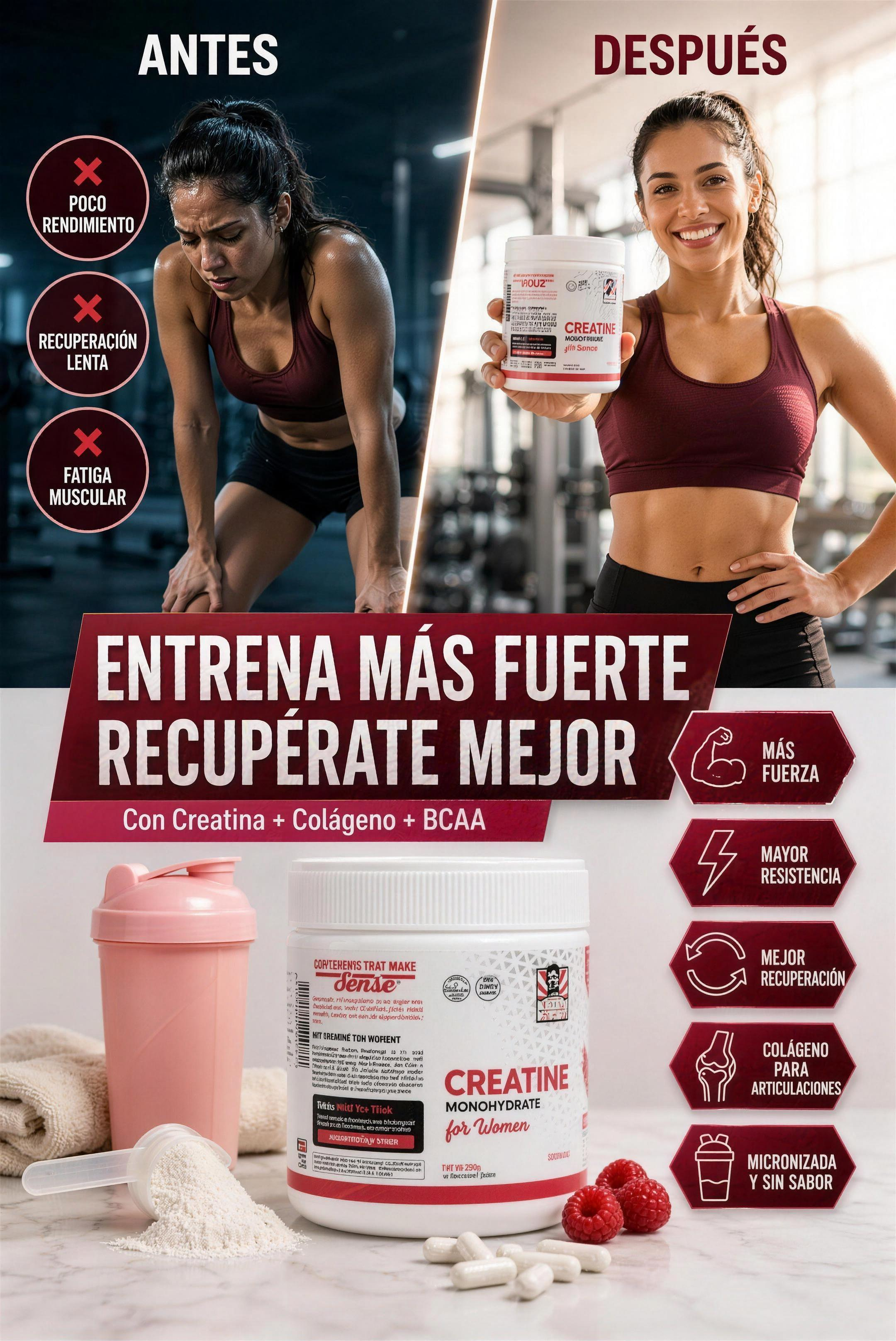 Creatina Monohidratada para Mujer