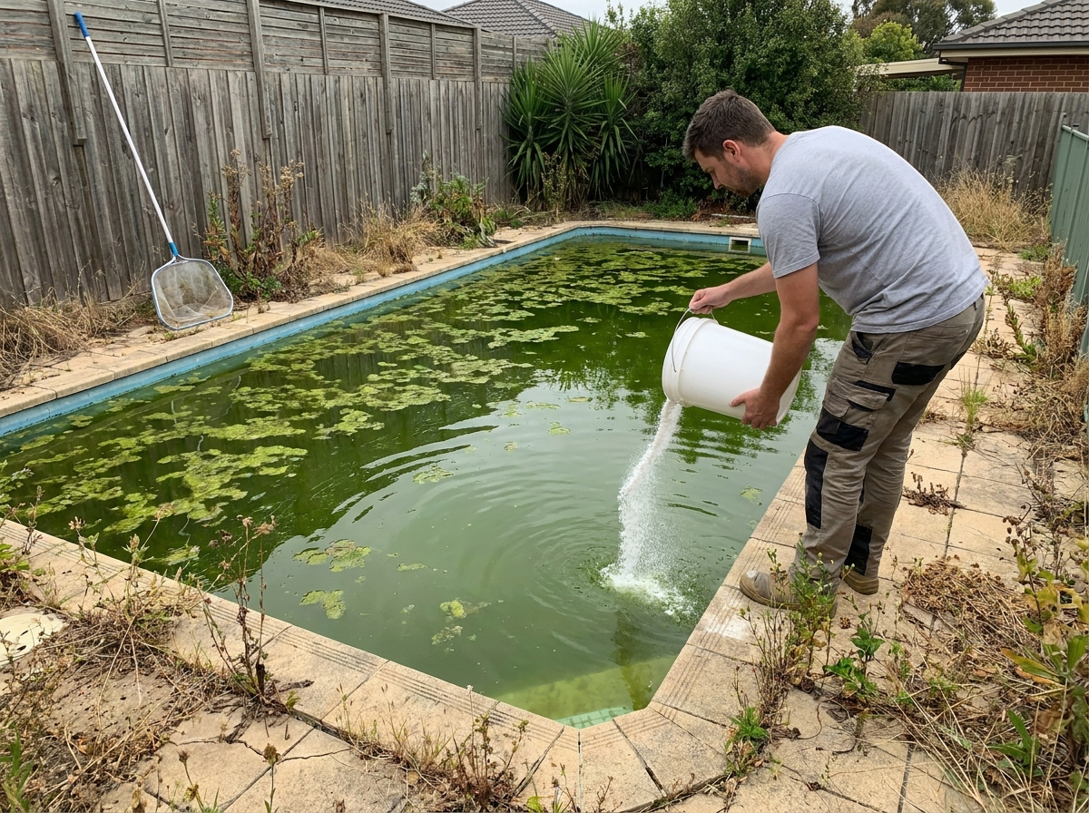 Green pool recovery in Canberra