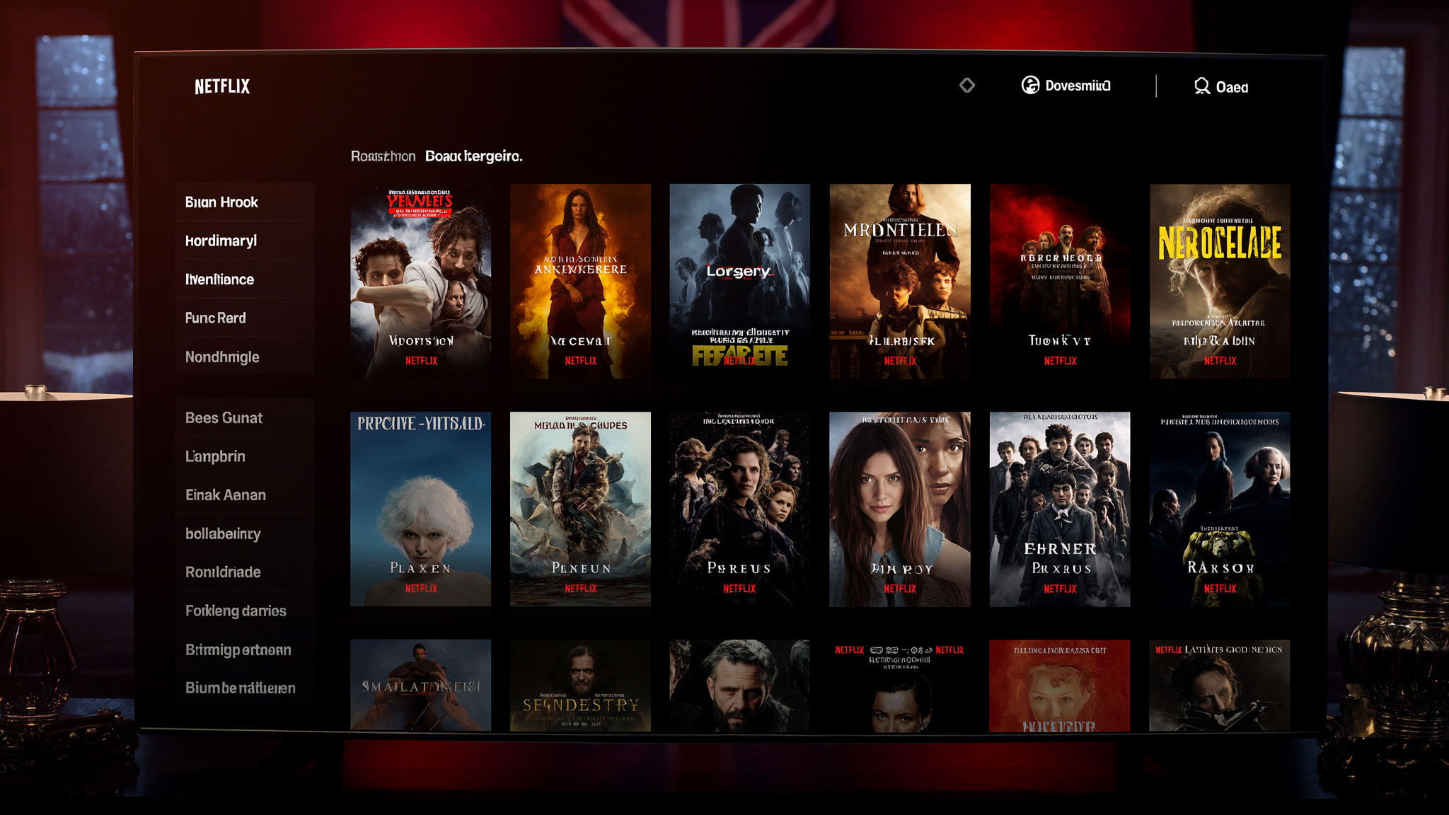 TrustView TV UK — VOD movie library on OLED TV