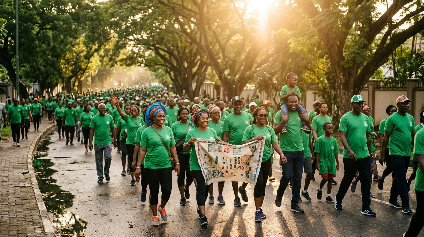 Walkathon participants