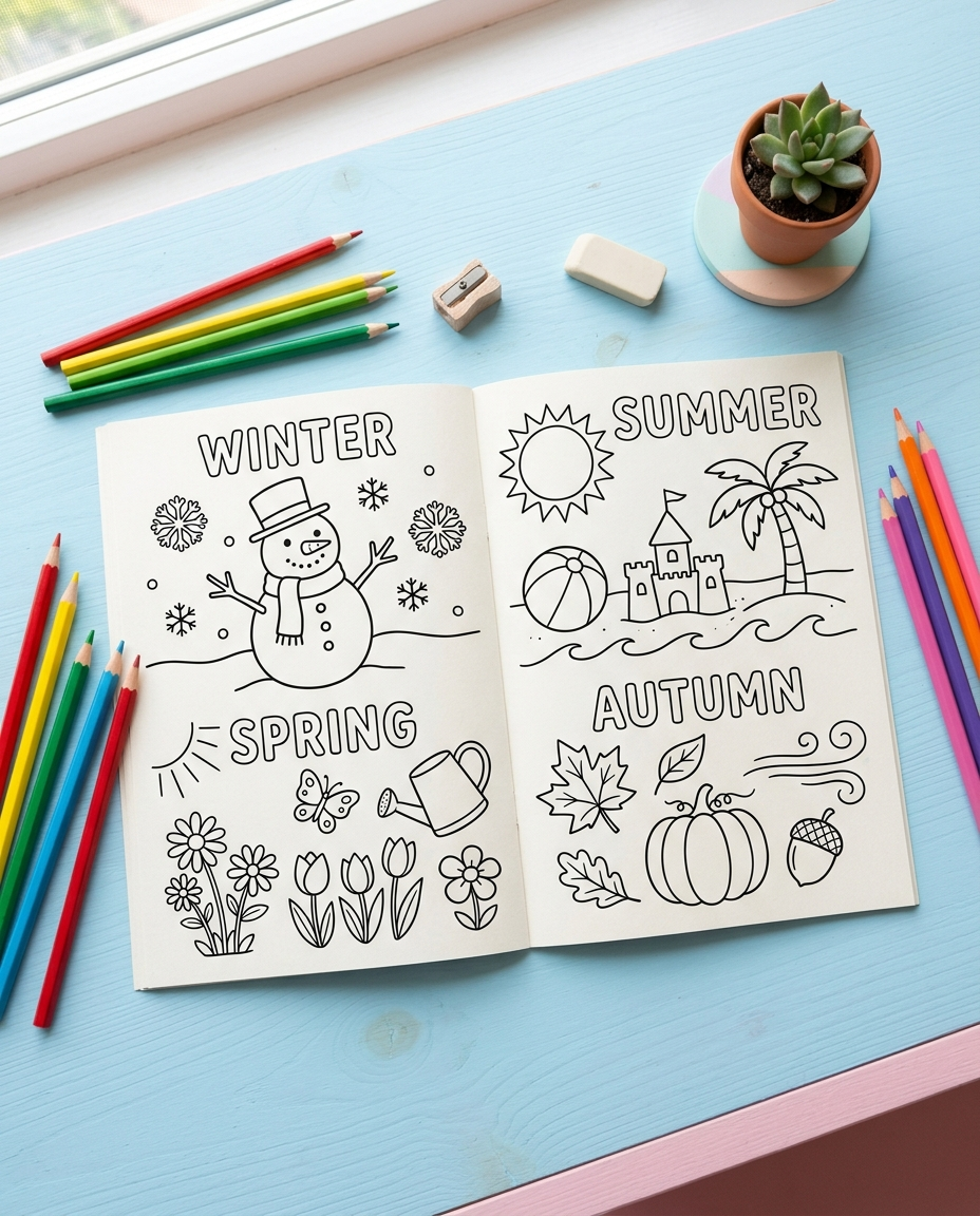Coloriage saisons