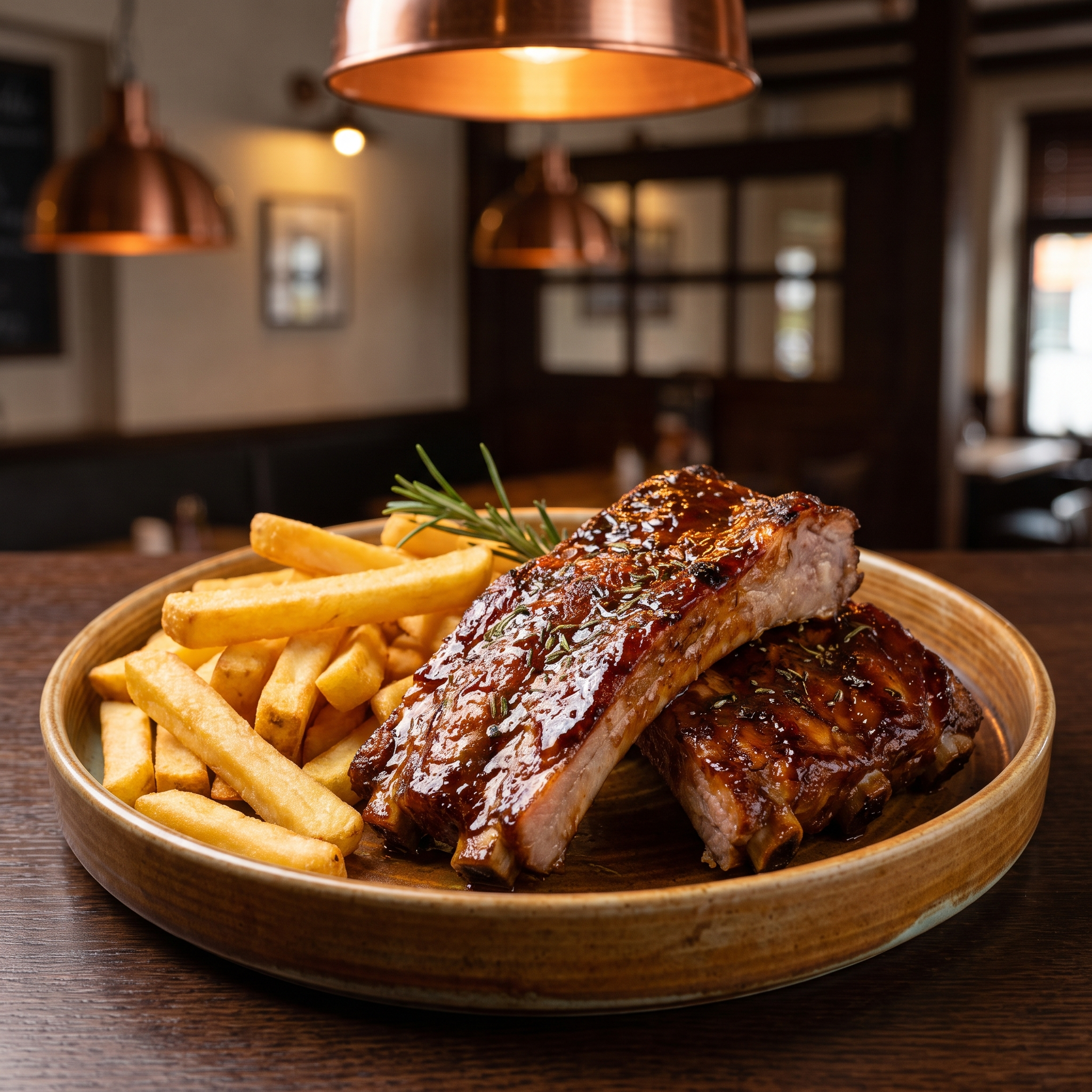 Costillas de Cerdo con Guarnición