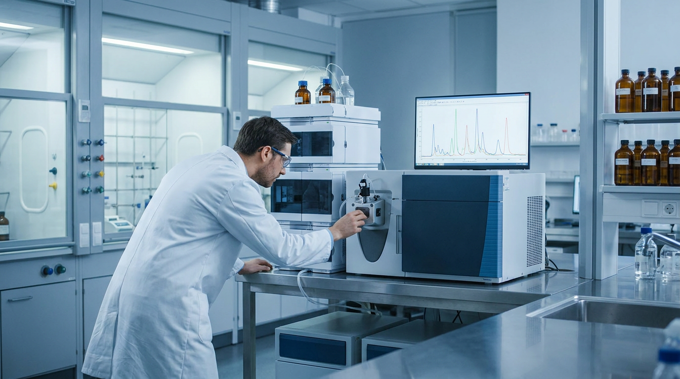 Laboratoriumanalyse met HPLC-apparatuur