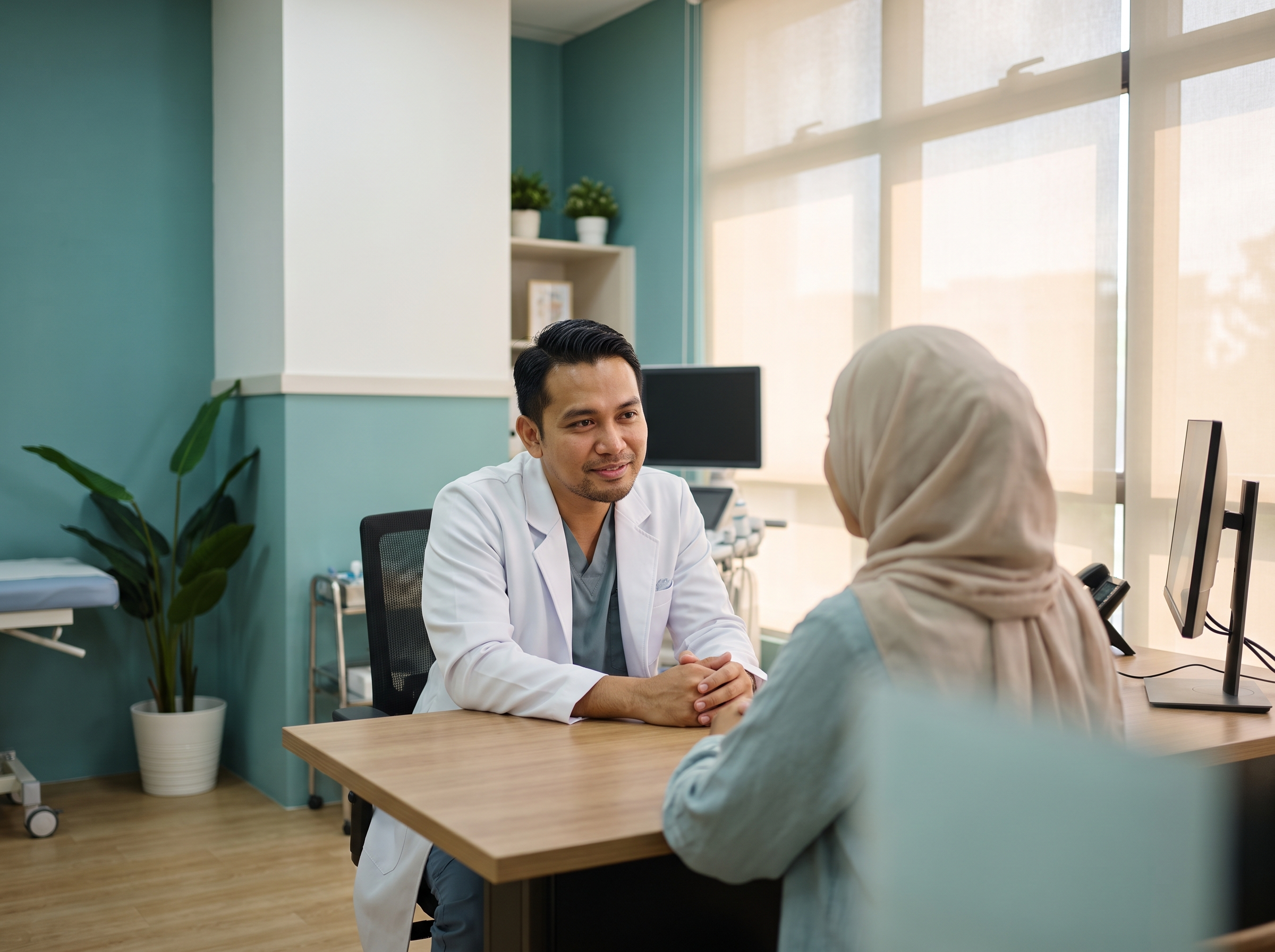 MMC-registered doctor conducting an occupational health consultation