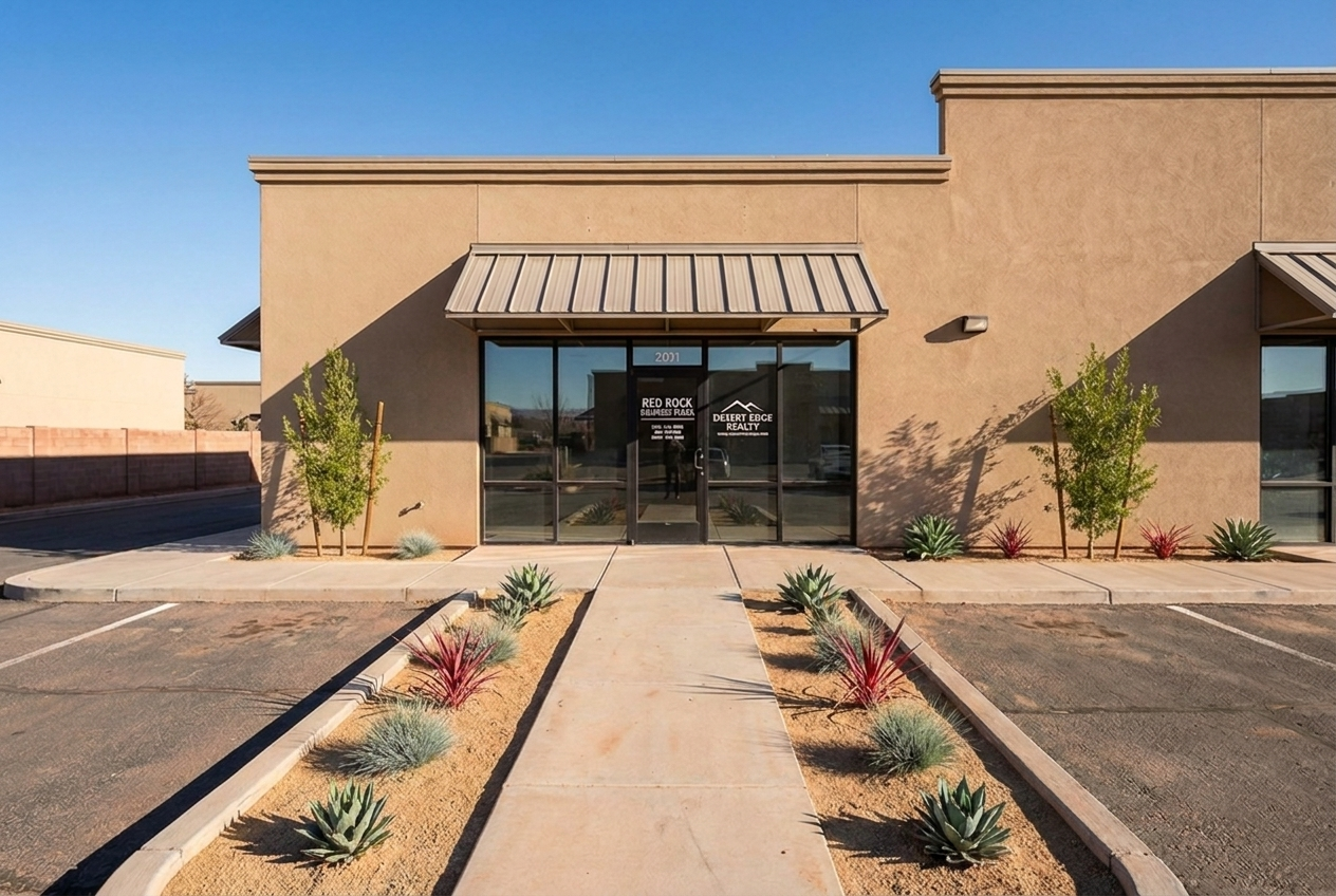Commercial frontage — low-water beds — designed