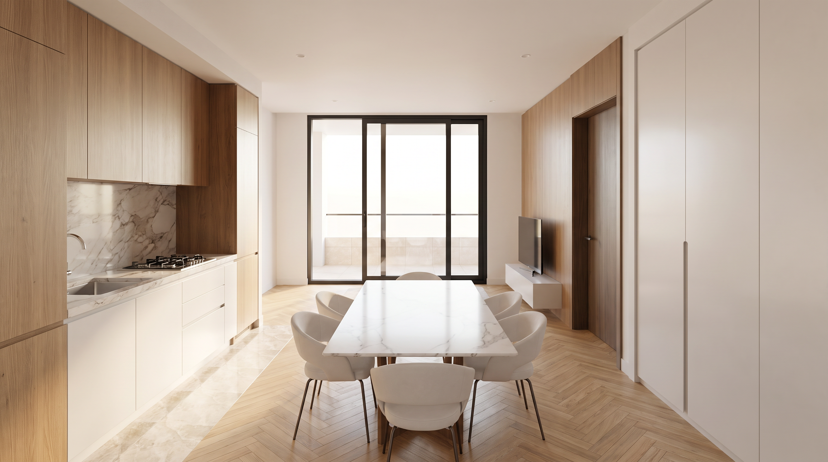 48.5 m² — oshxona-mehmonxona
