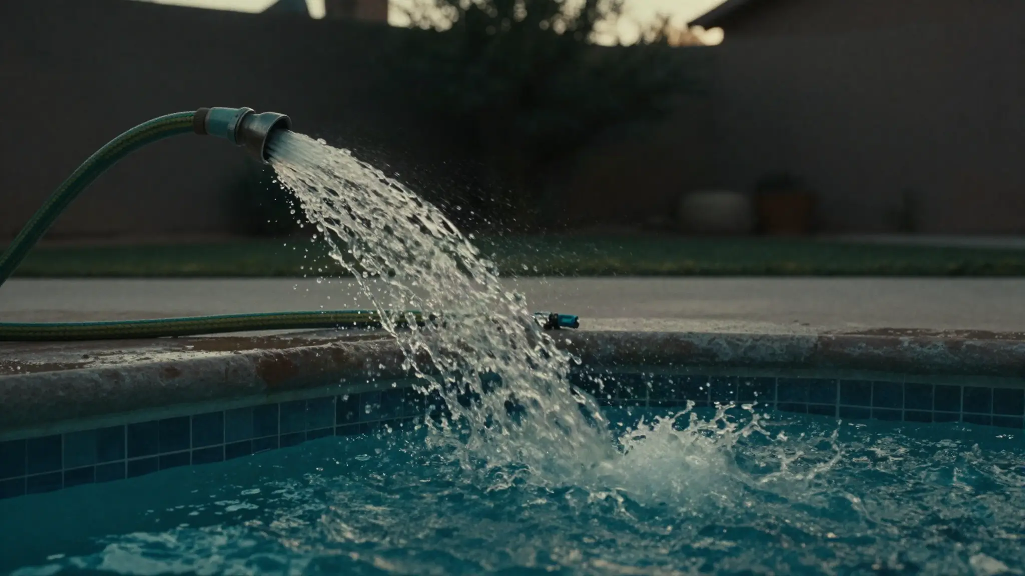 topping off an Arizona pool that keeps losing water — pool leak symptoms