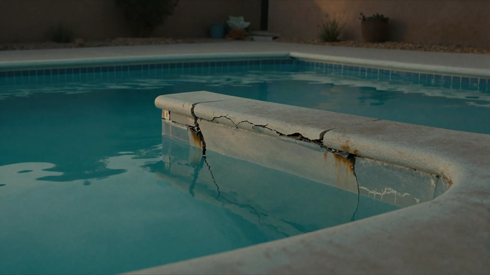pool structure leaks — cracks in the pool shell, plaster and tile