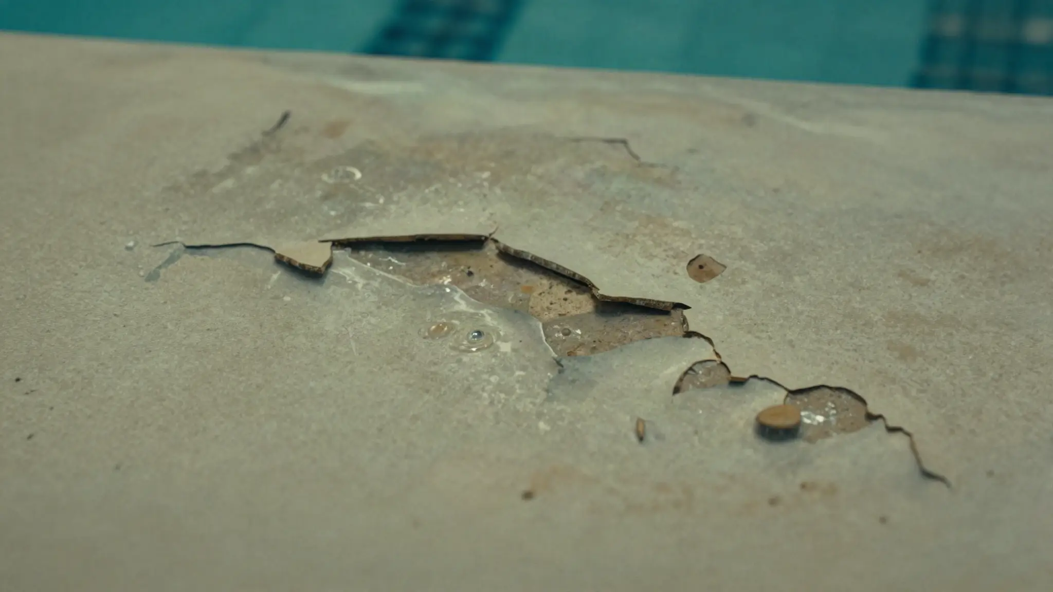 pool plaster delamination and peeling surface damage
