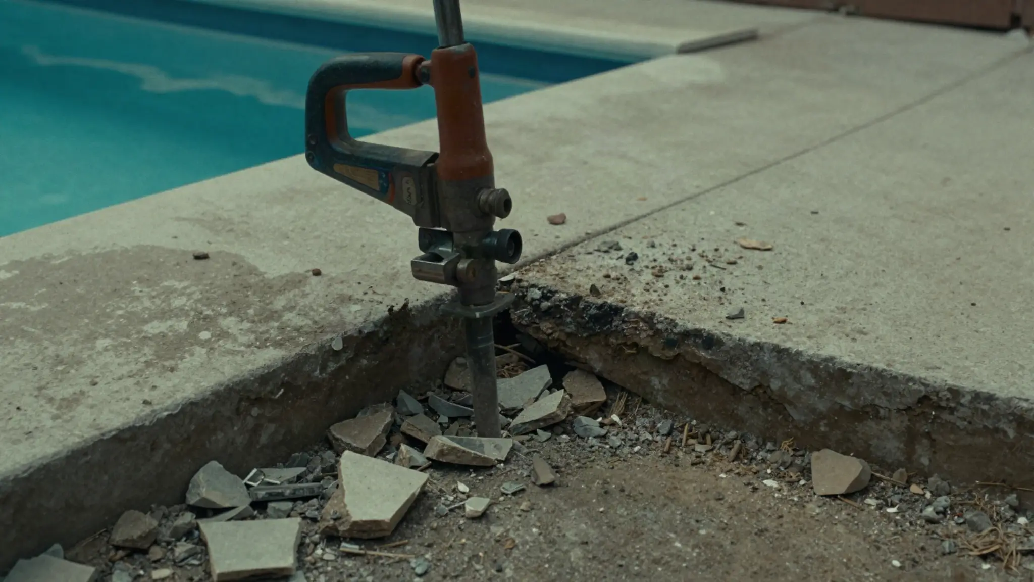 a pool company digging up a deck before confirming the leak — a red flag