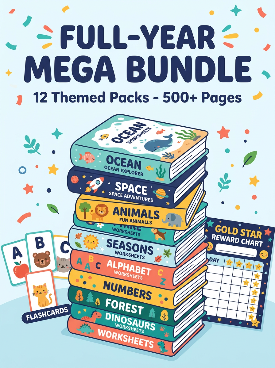Full-Year Mega Bundle — 12 themed activity packs