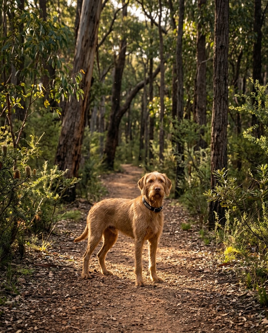 Cooper wearing a Sutton & Hide collar