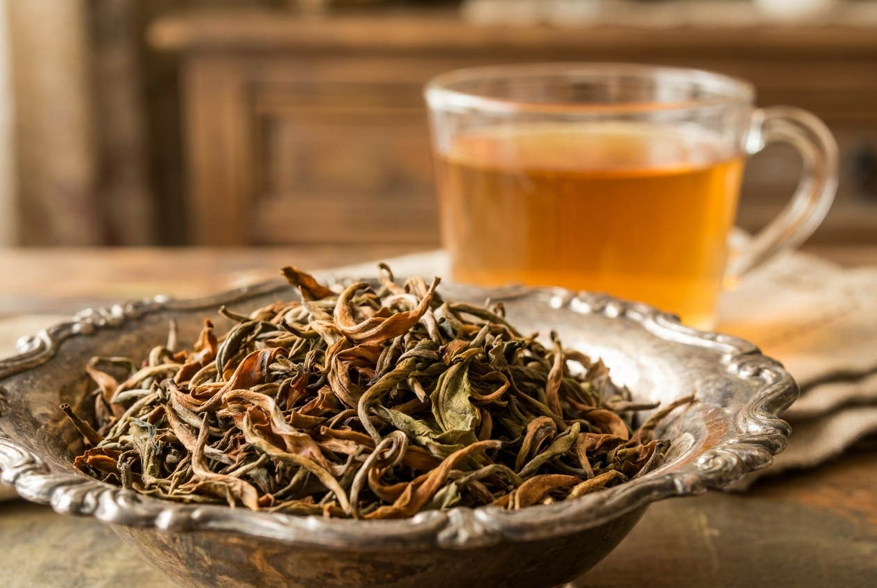 Misty Darjeeling tea garden