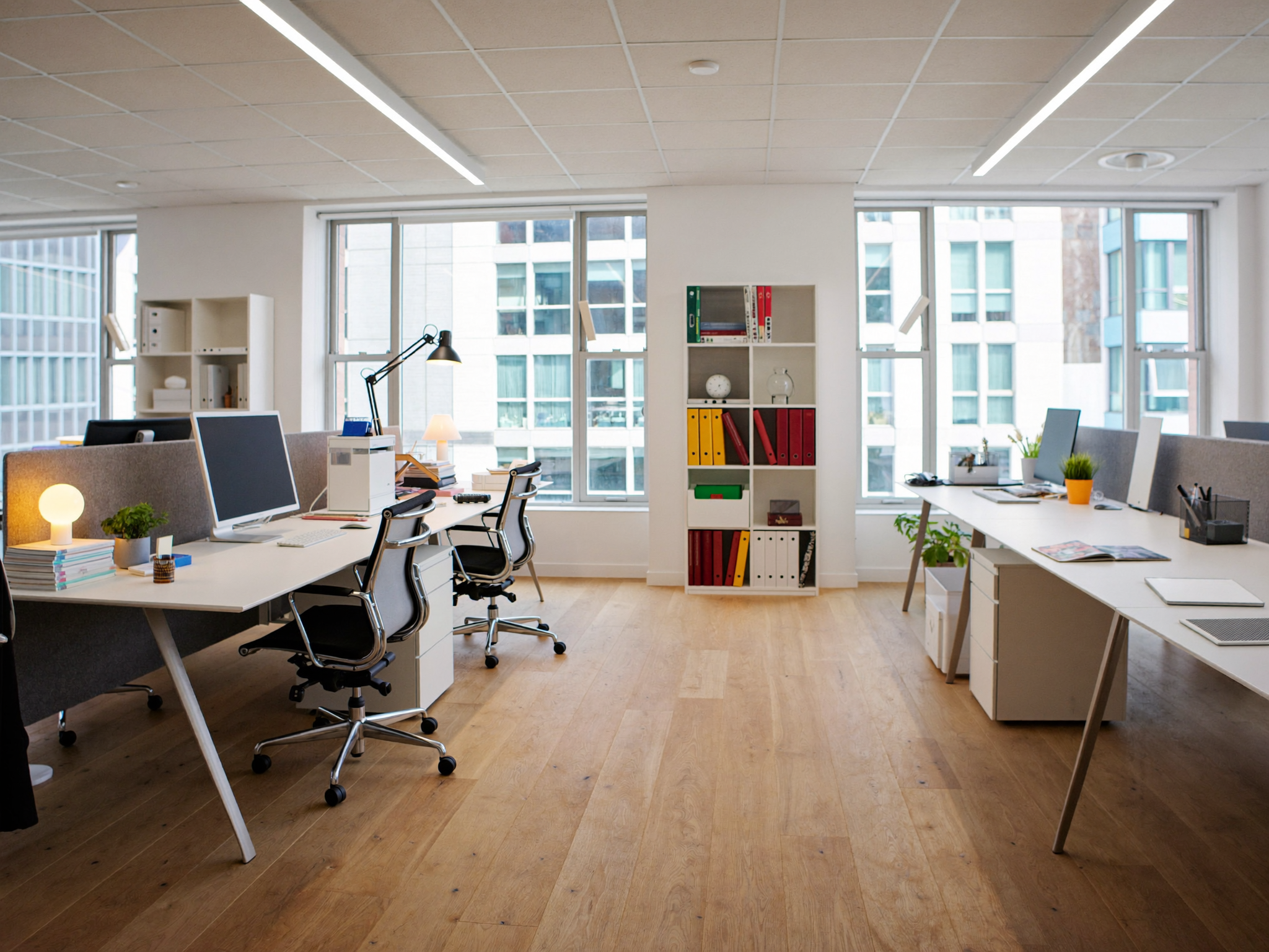 Clean organized office space
