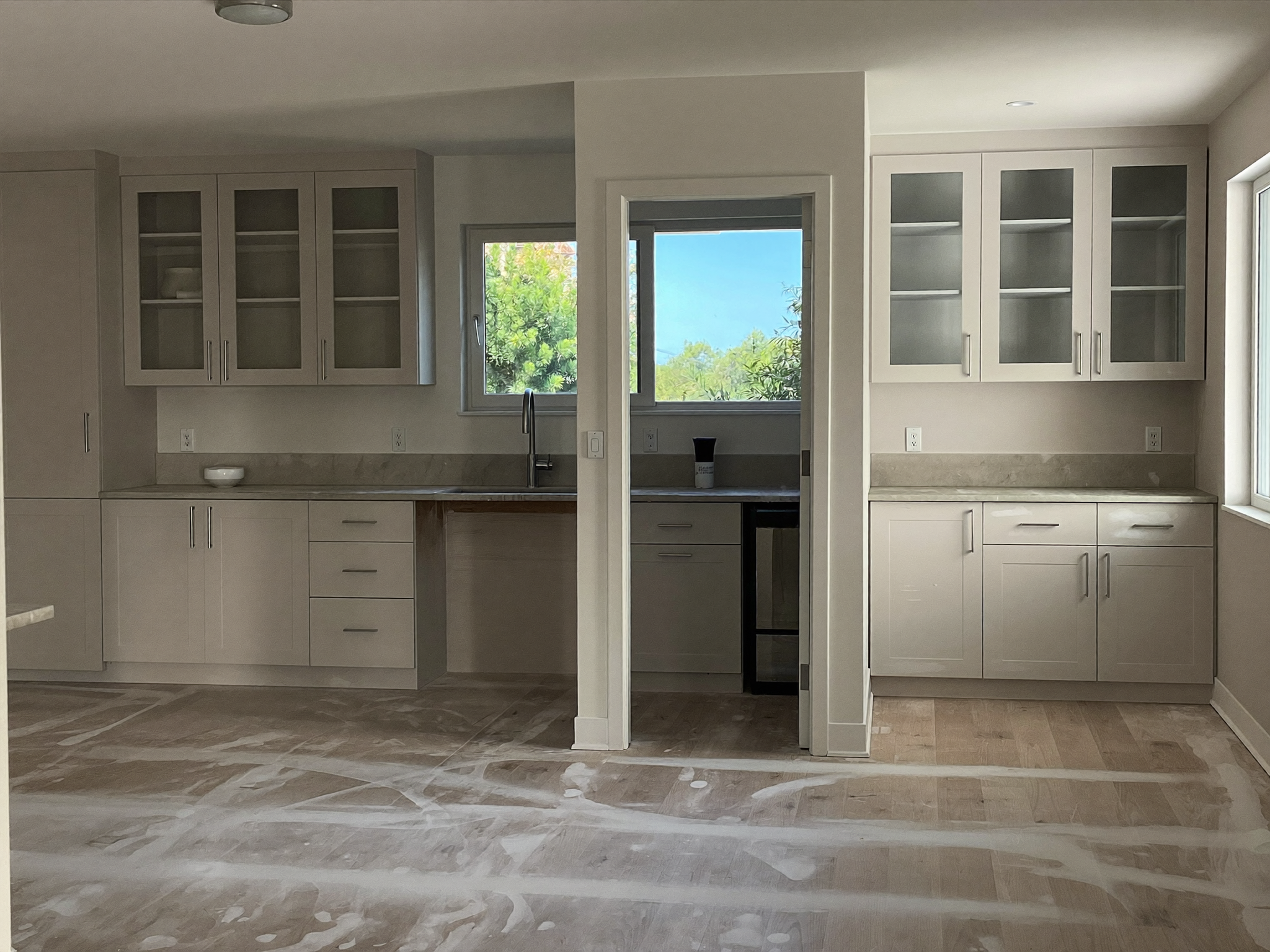 Freshly renovated dust-free room after construction cleaning