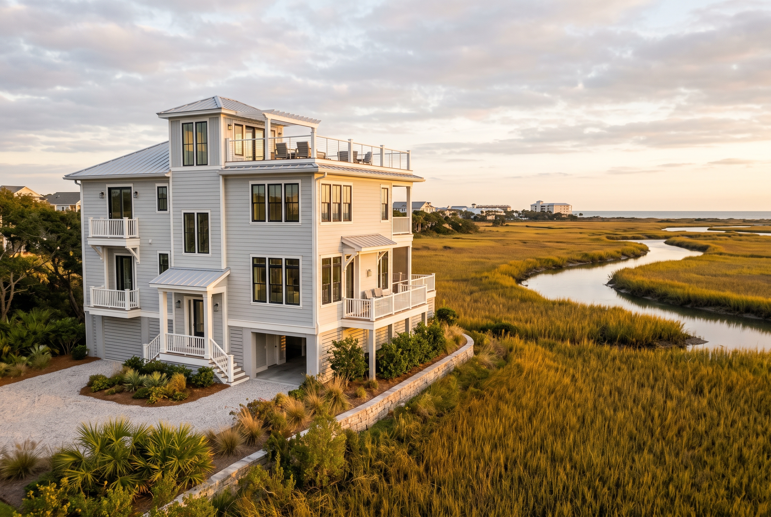 Marsh-View Townhome at Folly