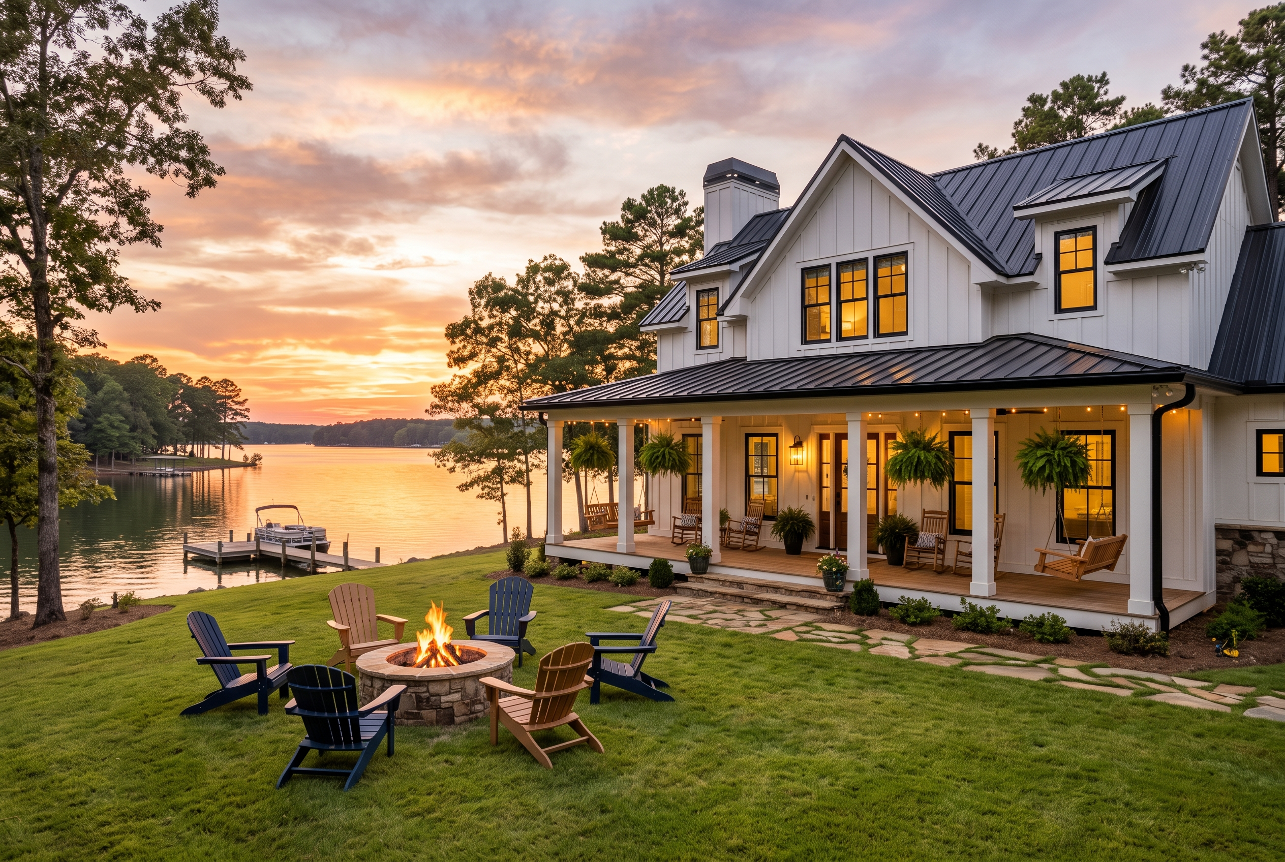 Porch Swing Farmhouse on Lake Murray