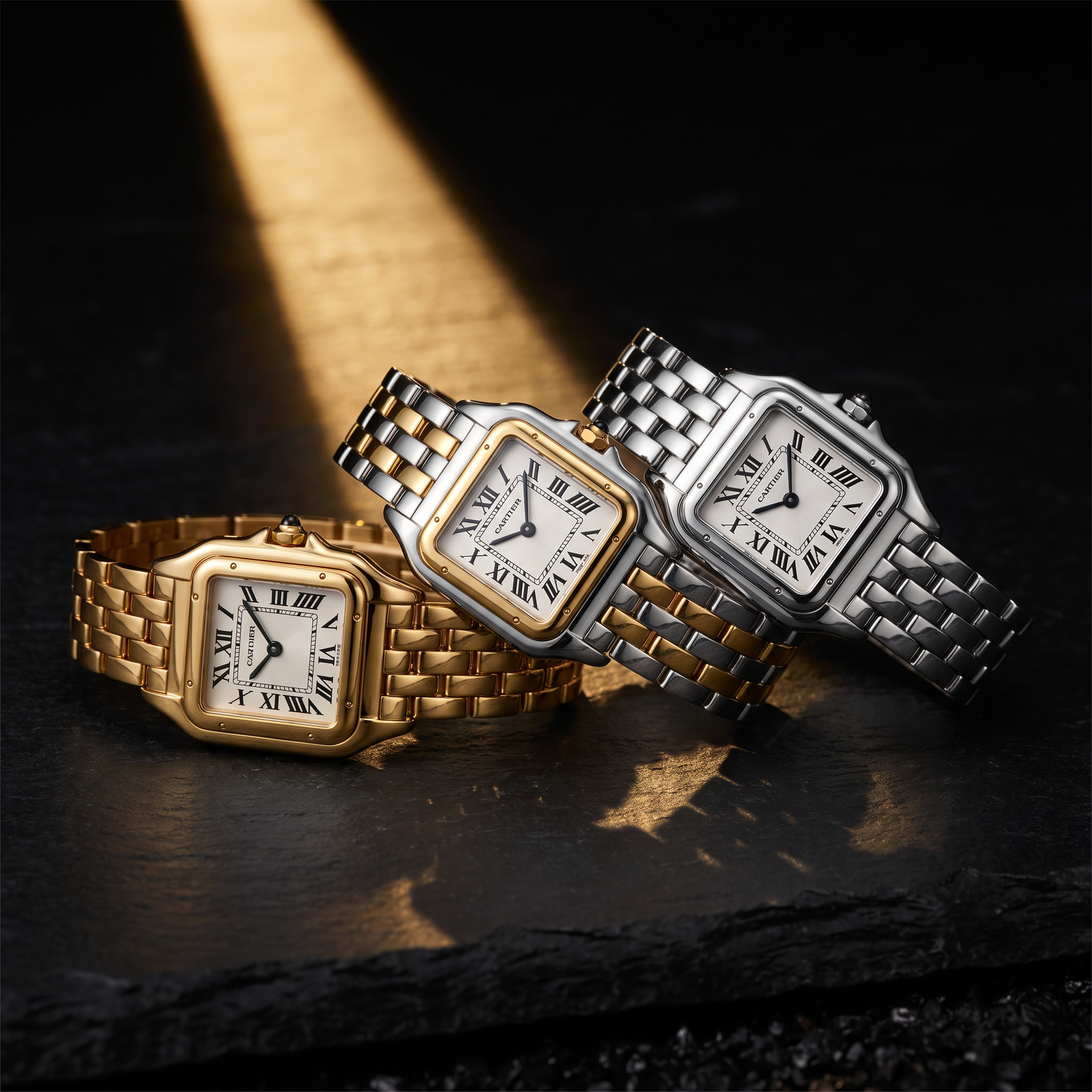 The Velmora collection, all three watches together