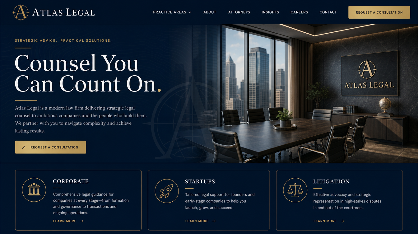 Atlas Legal website