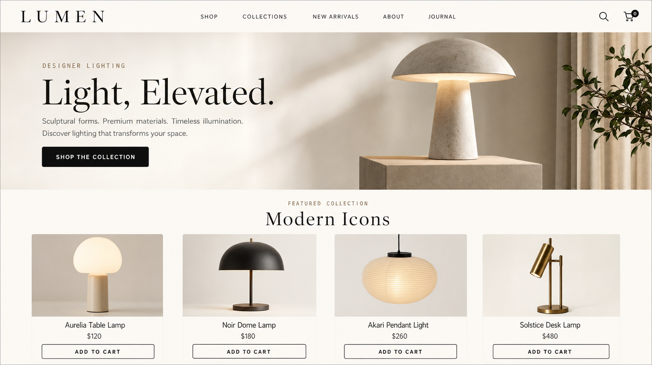 Lumen Store website
