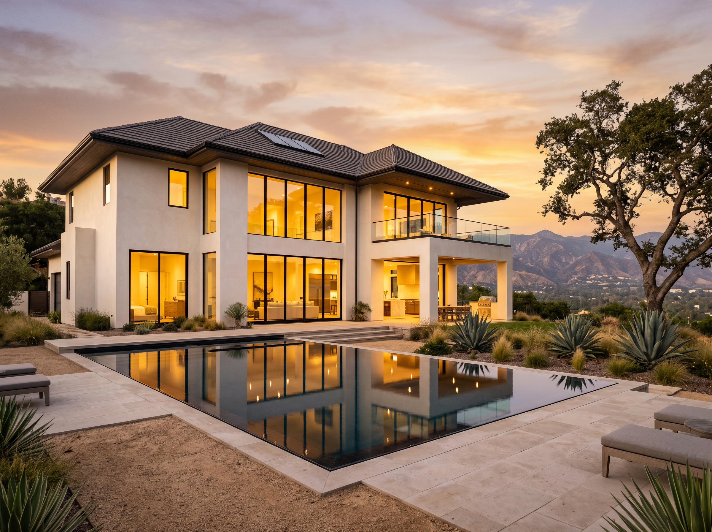Ground-up custom home on a Calabasas ridge lot