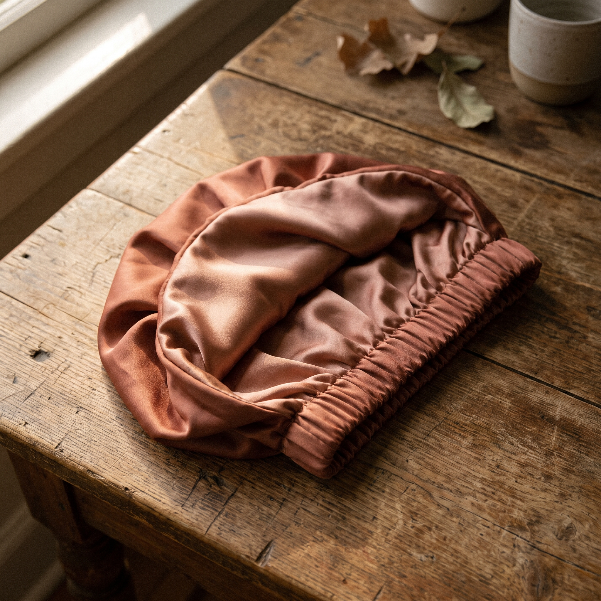 Satin-Lined Sleep Bonnet