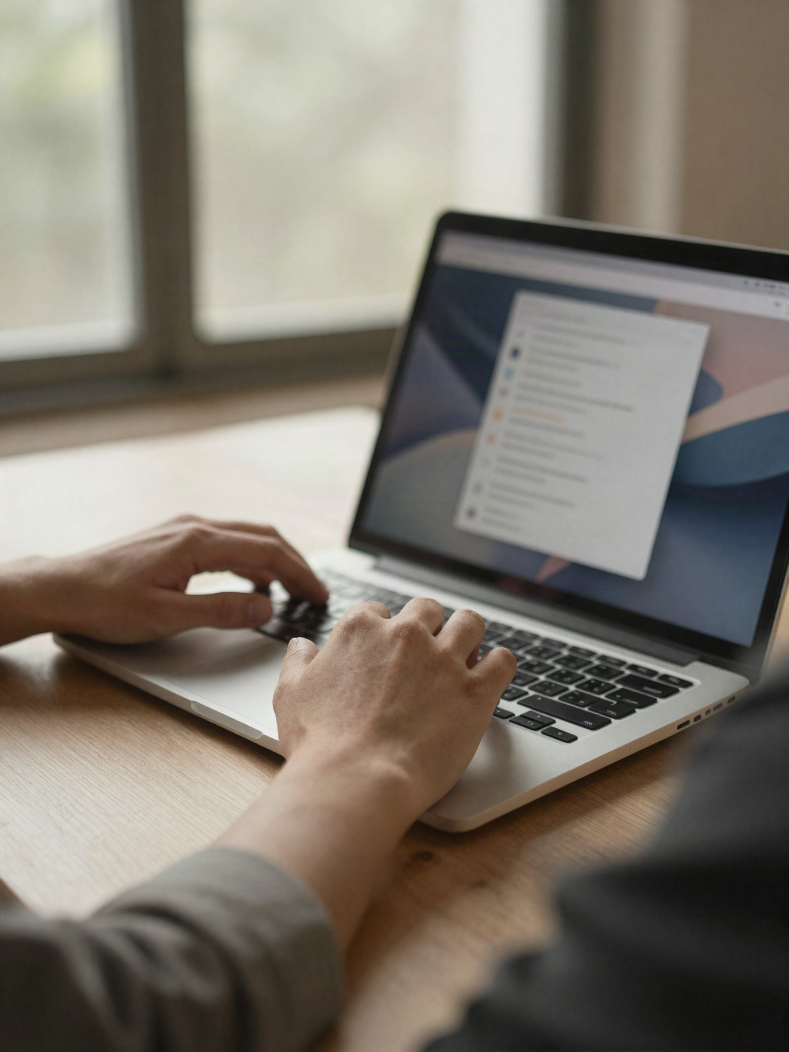 Focused person building and testing a system on a laptop