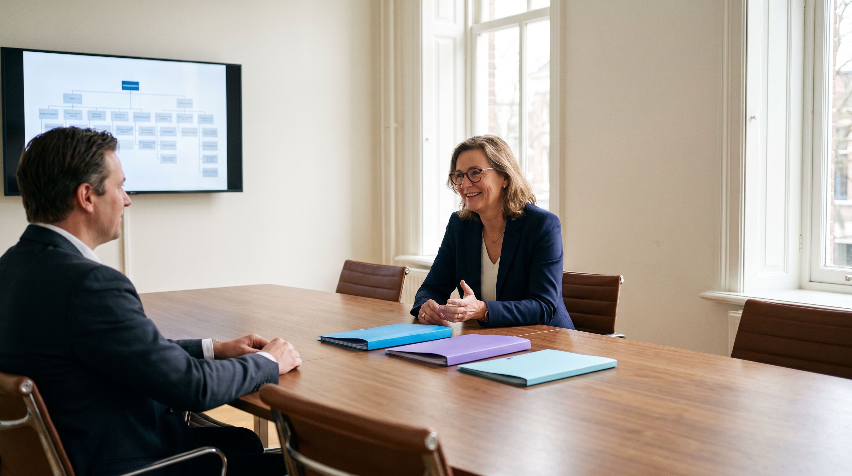 Bestuurskamer van een familiebedrijf met meerdere entiteiten
