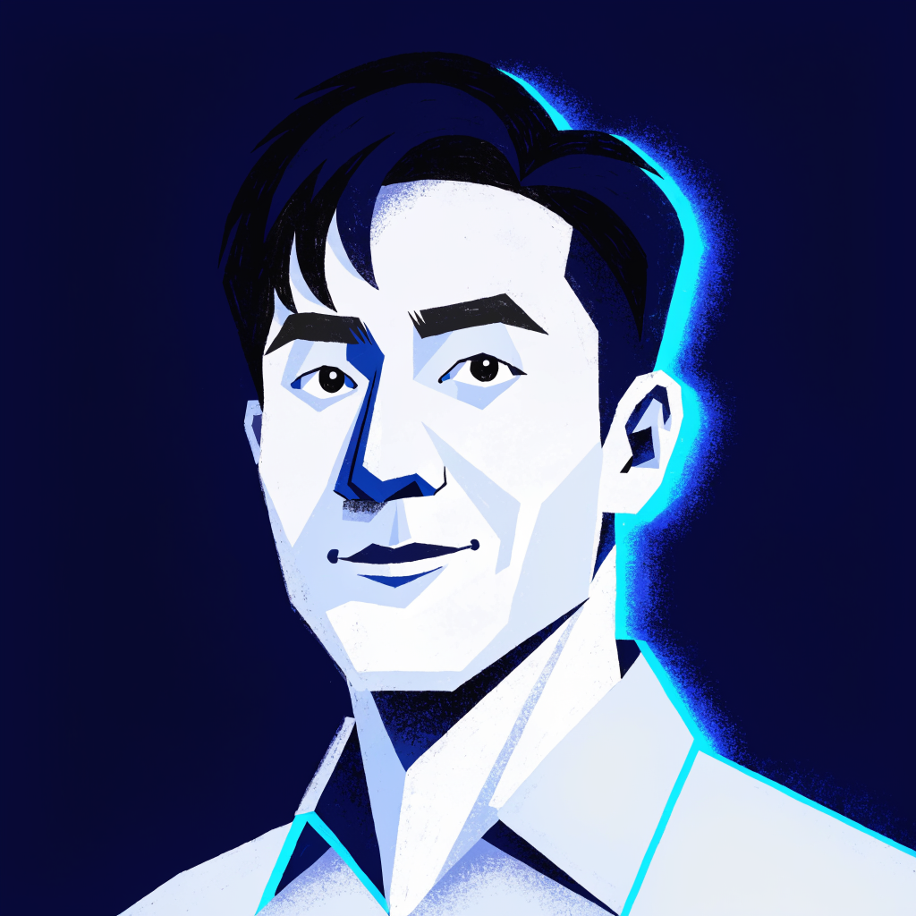 Illustrated portrait of James Park