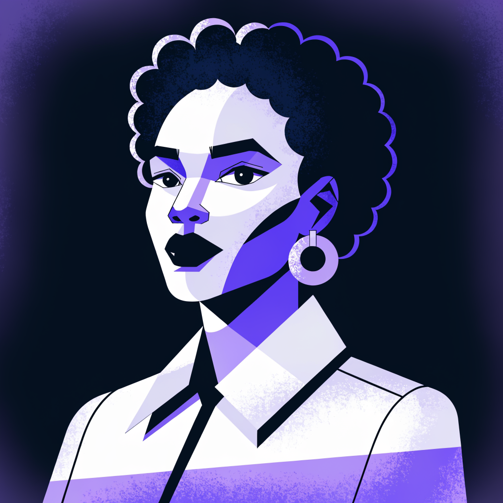 Illustrated portrait of Dana Stewart