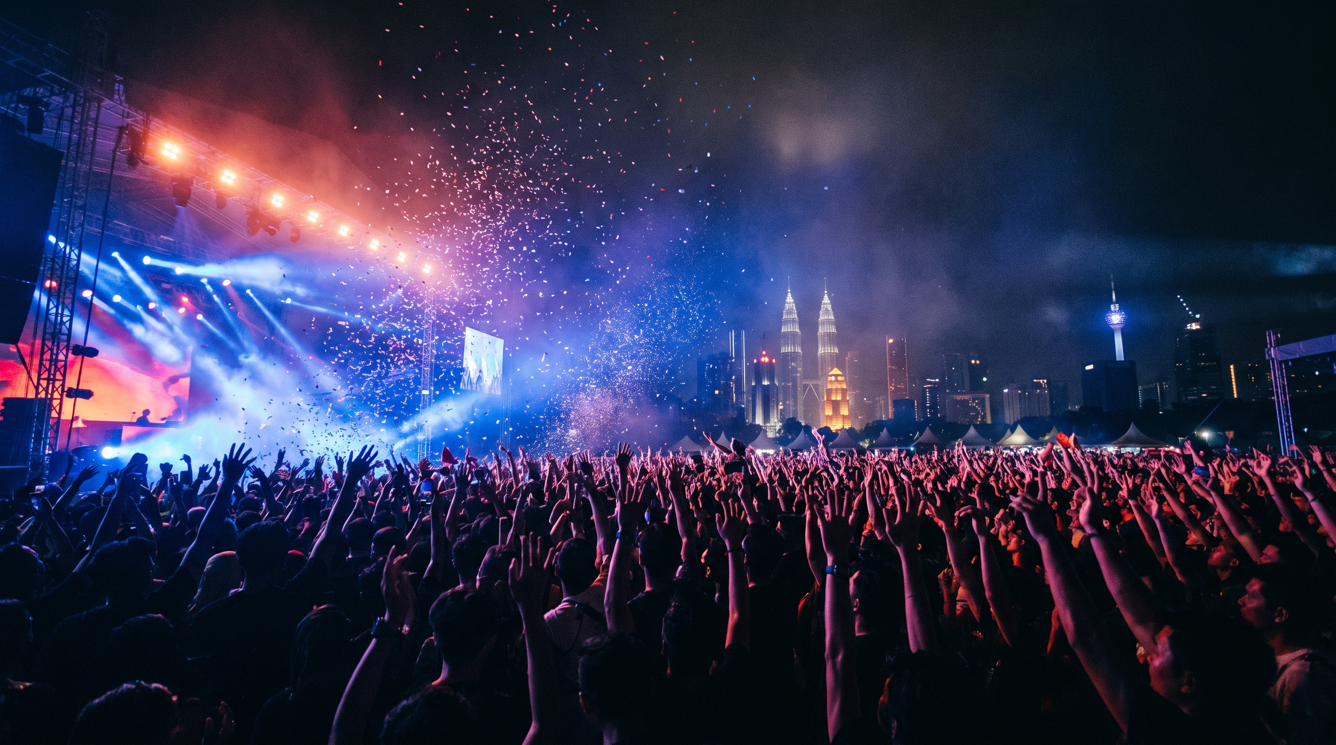 Concert crowd at a night event in Kuala Lumpur