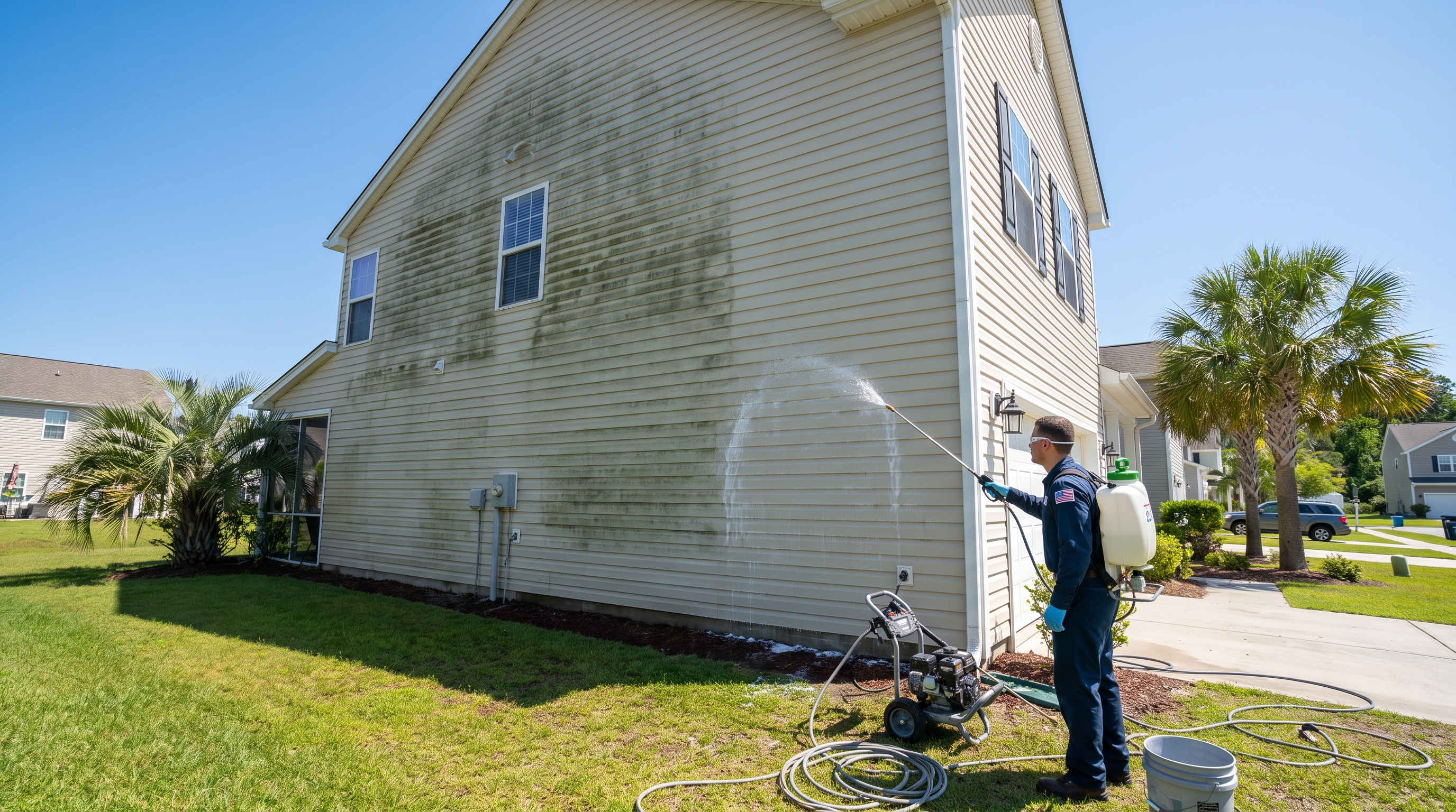 House washing in Greenville, NC