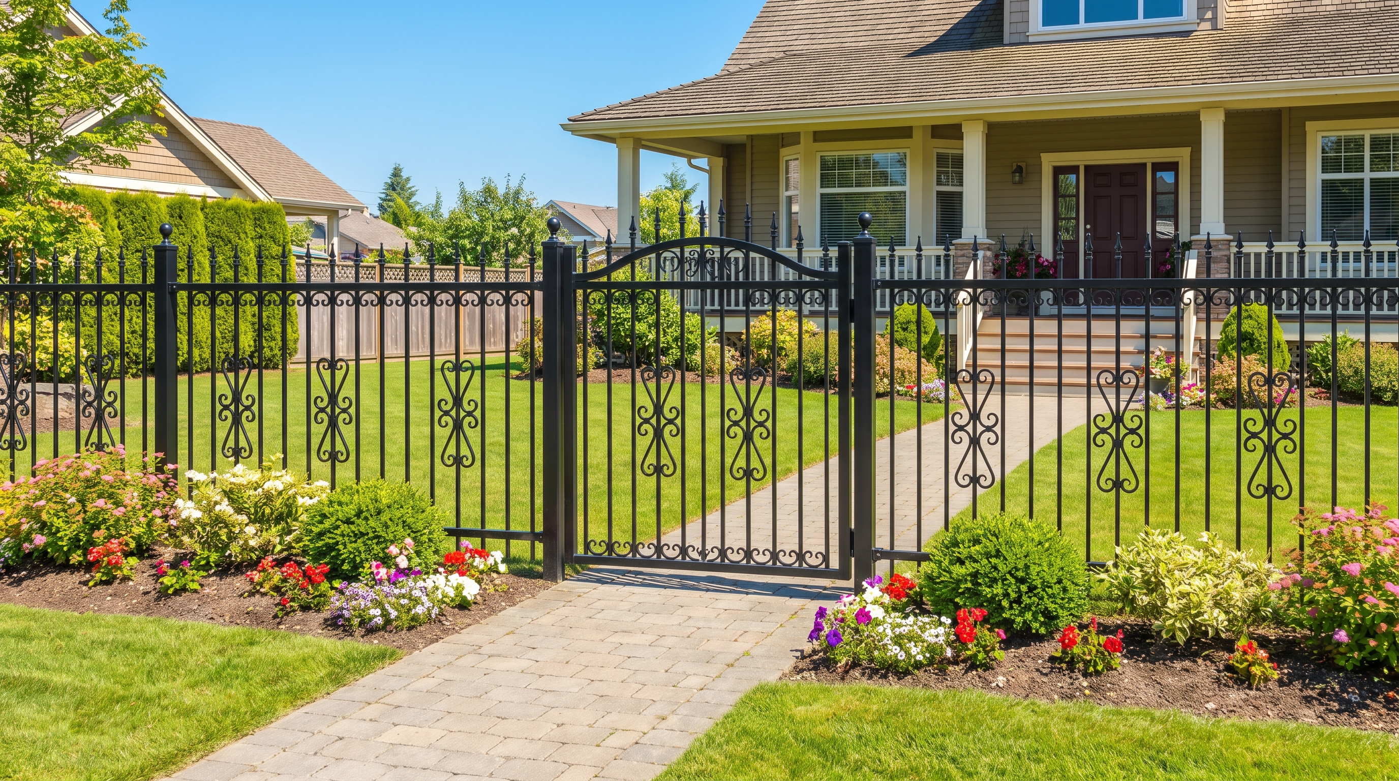 Aluminum ornamental fence