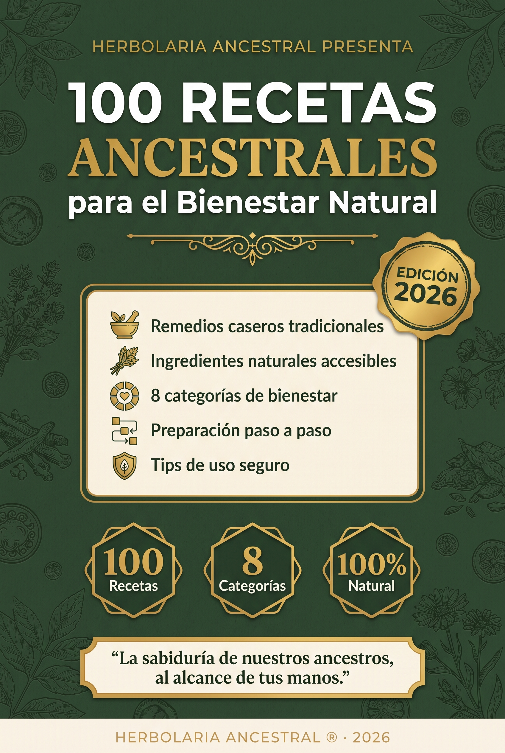 Ebook 100 recetas ancestrales