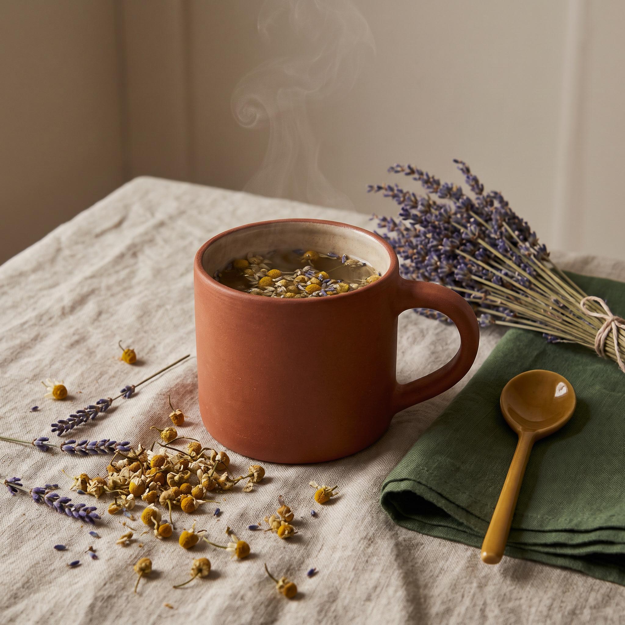 Infusión de manzanilla y lavanda