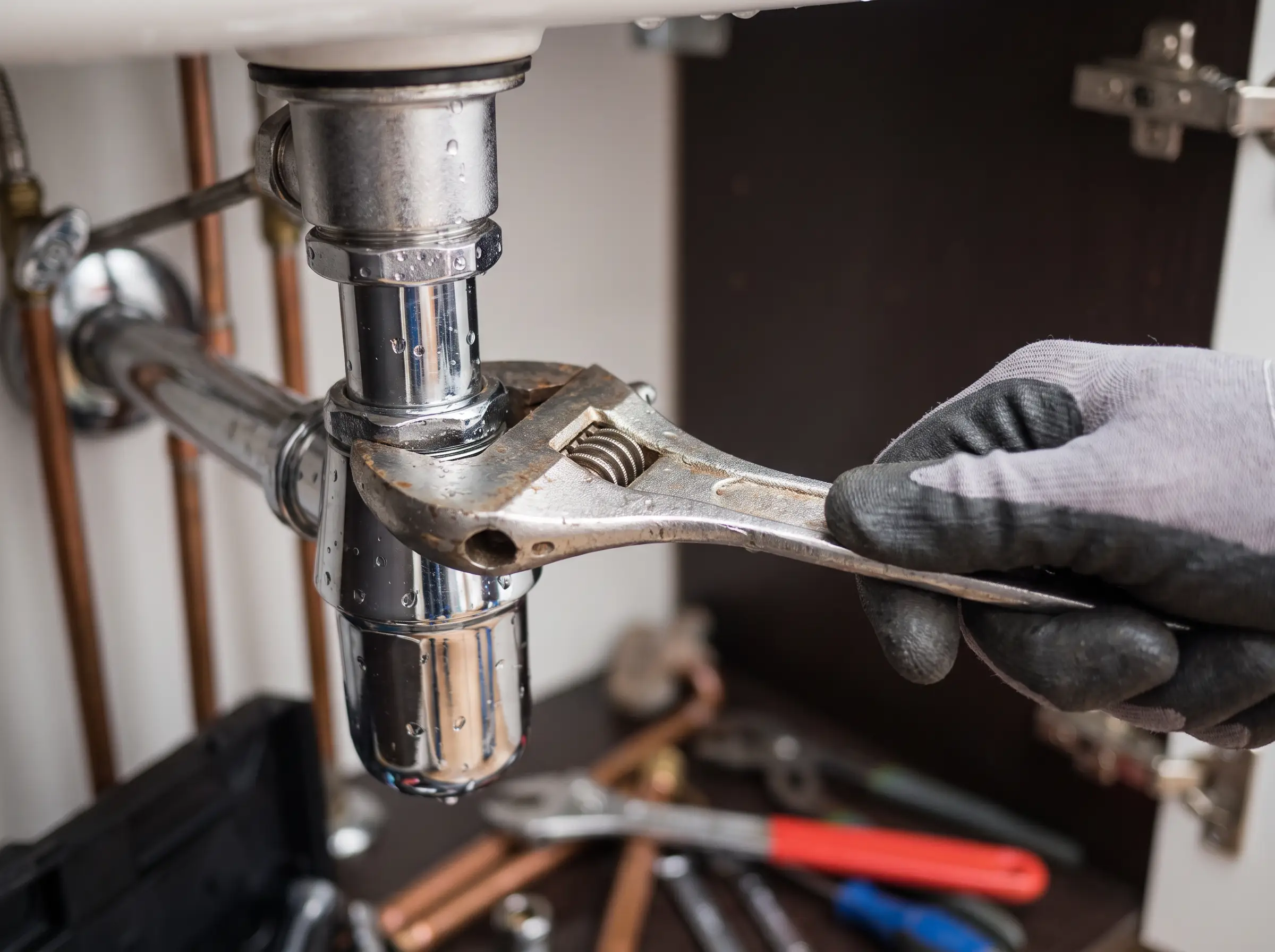 Plumbing fixture repair work