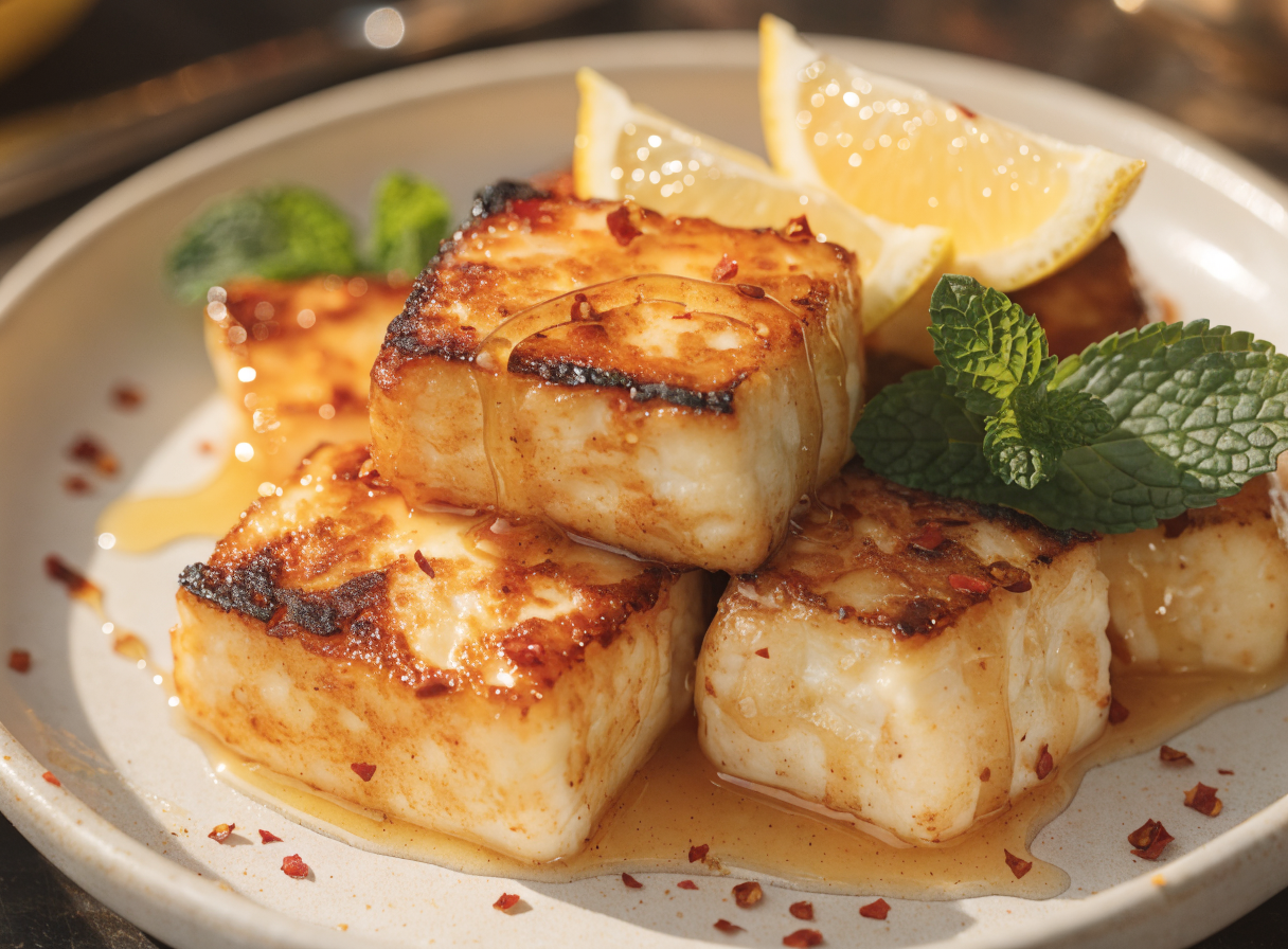 Crispy Halloumi Bites with Lemon
