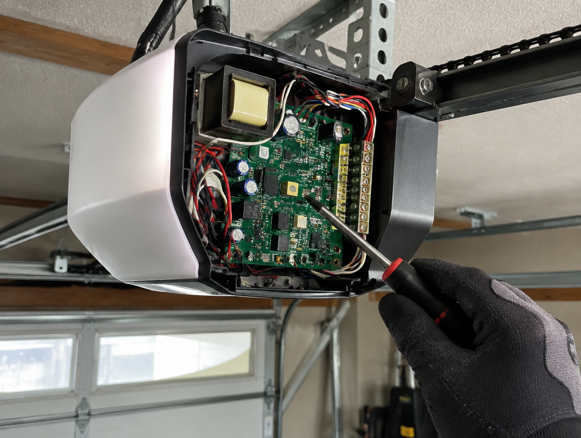 Illustrative image of garage door motor repair