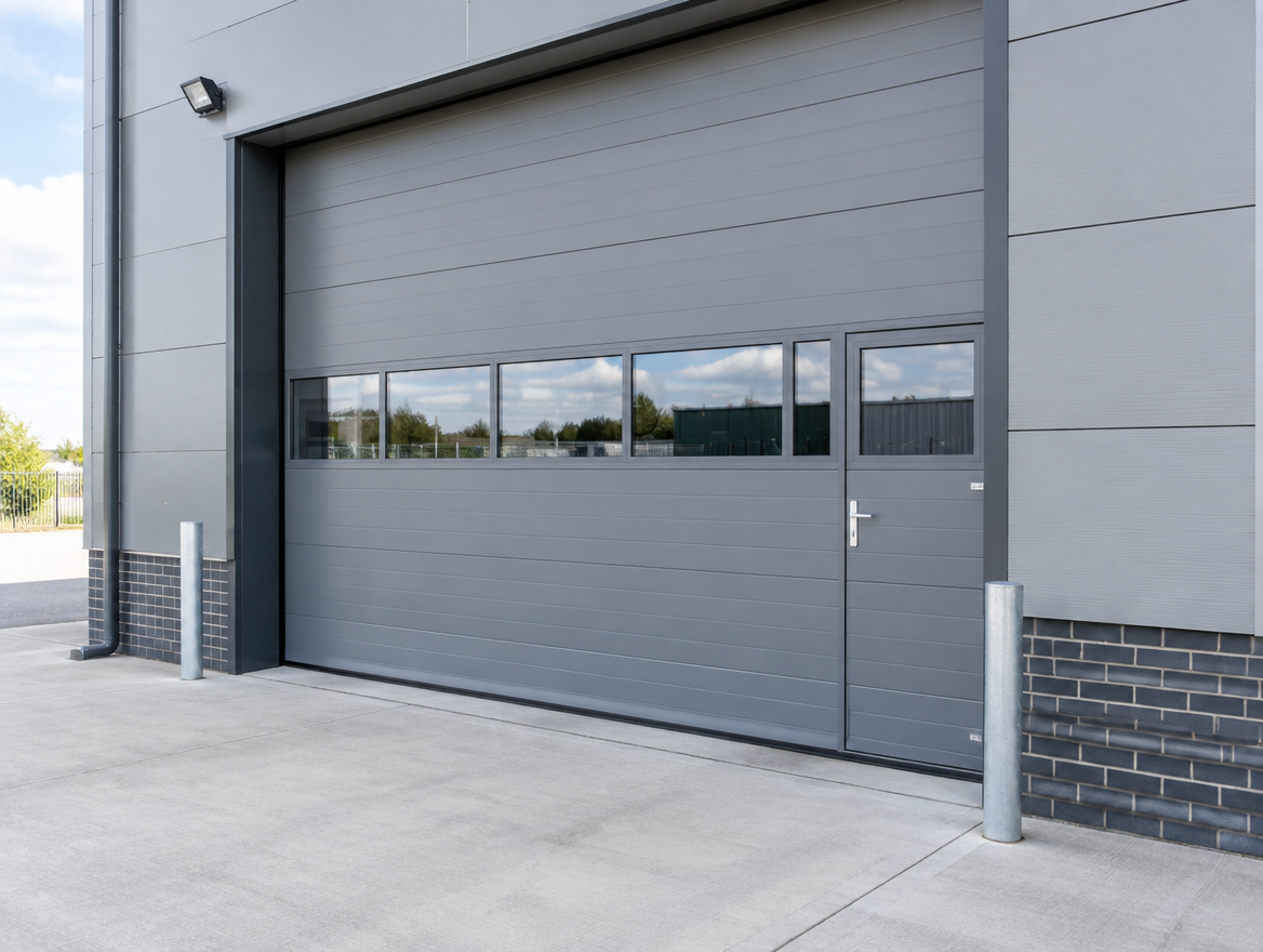 Illustrative image of commercial garage doors