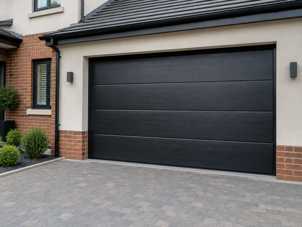 Illustrative image of steel garage doors