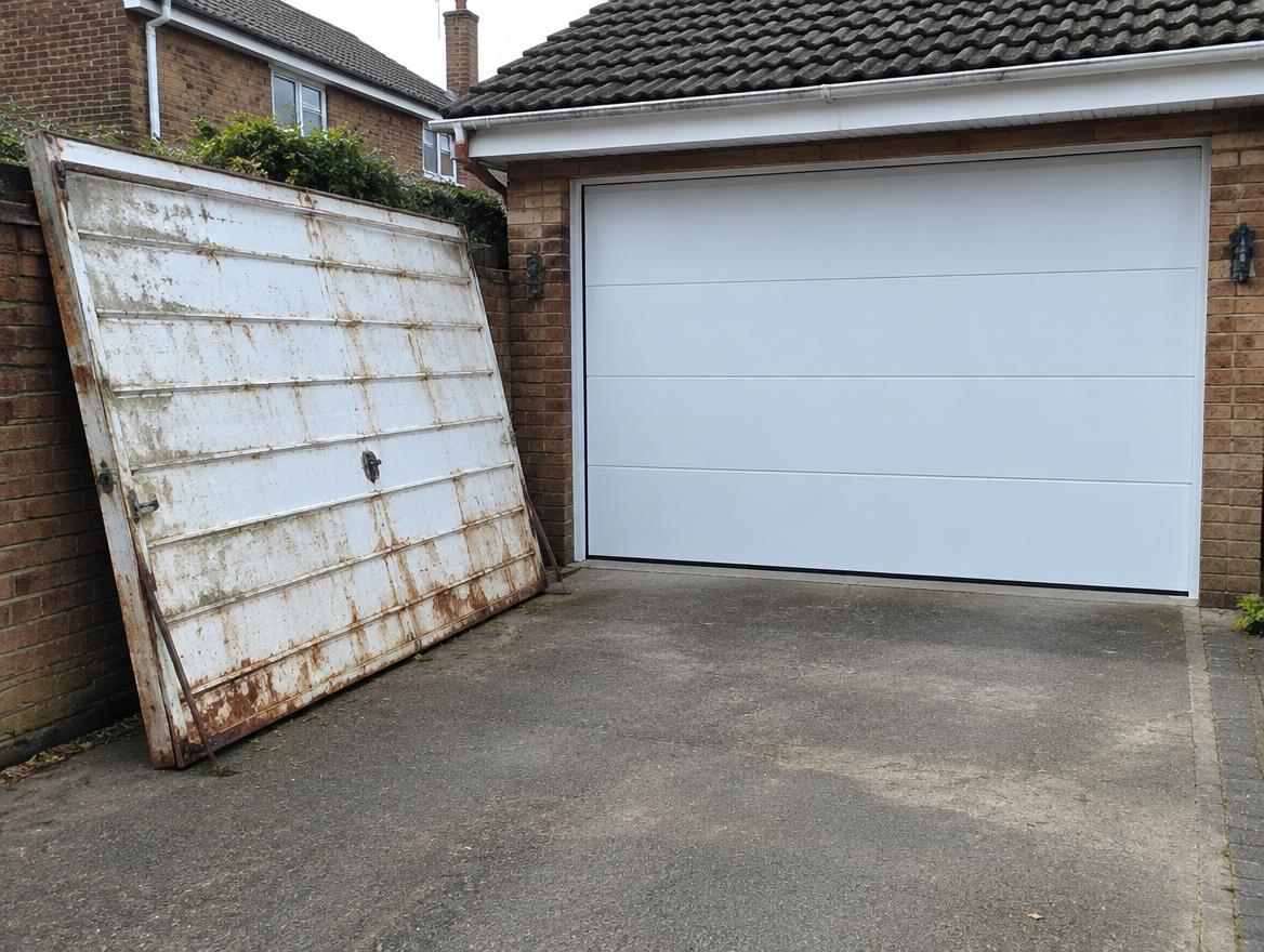 Illustrative image of garage door replacement
