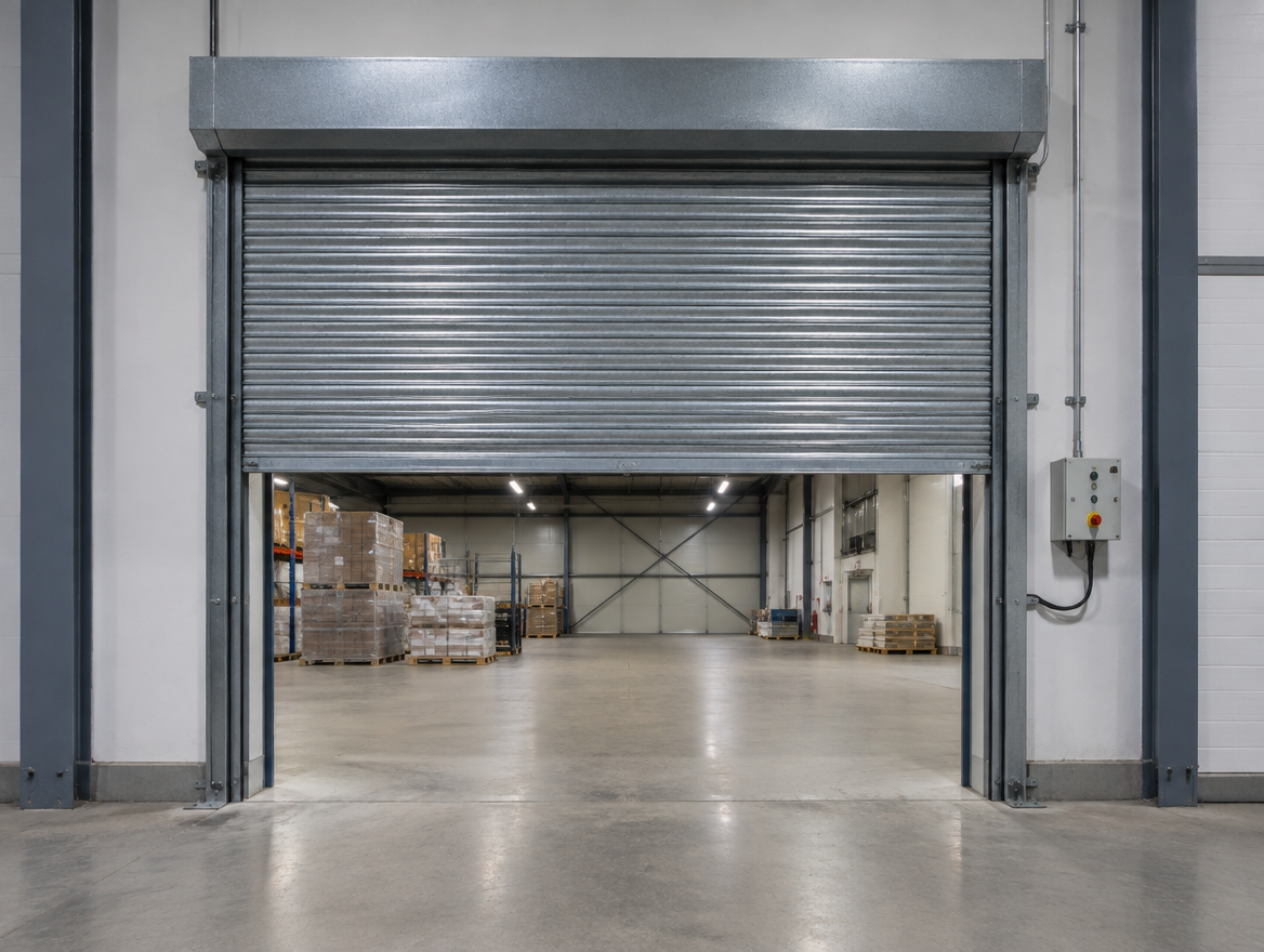 Fire-rated shutter (illustrative image)