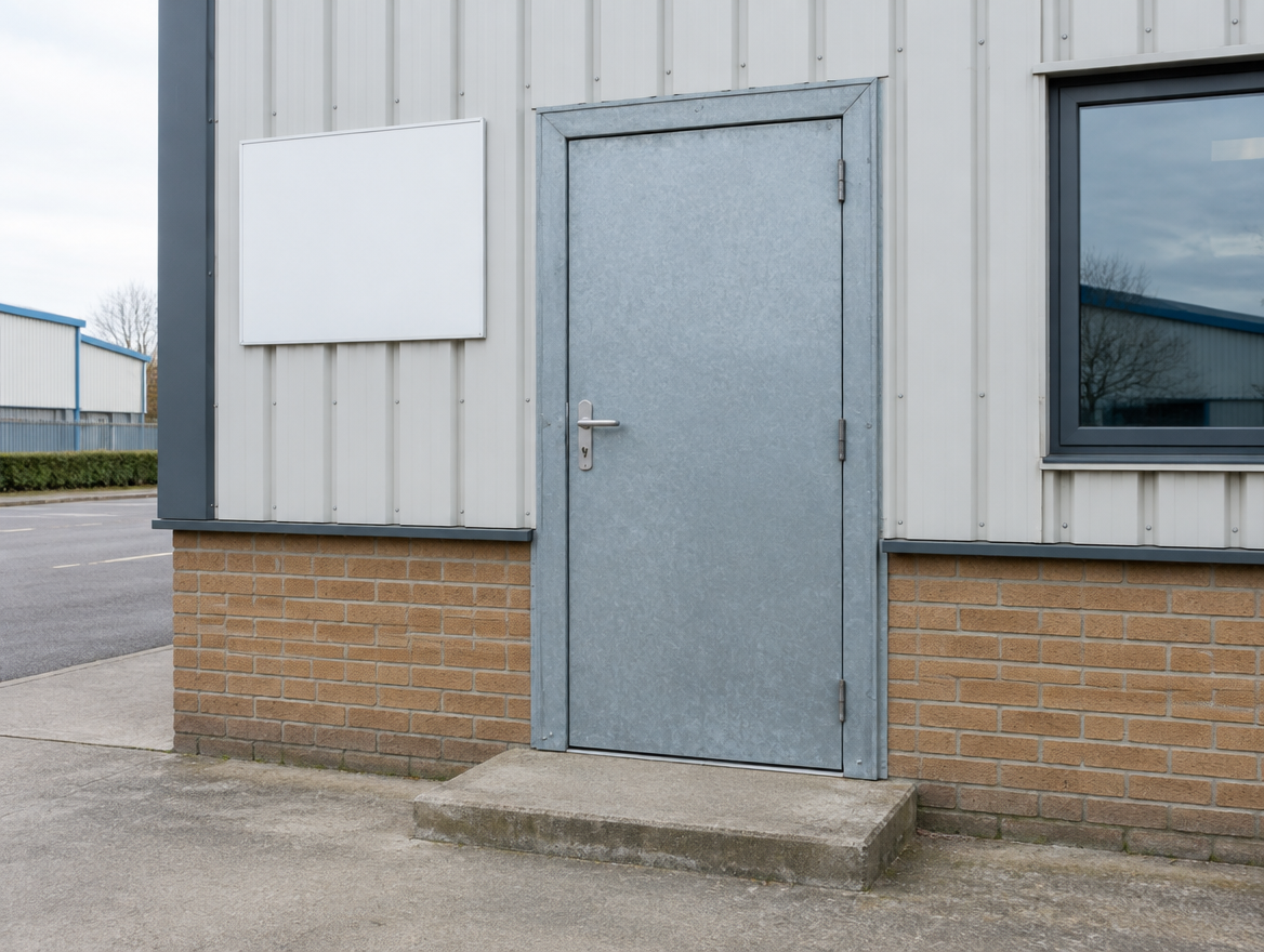 Steel security door (illustrative image)