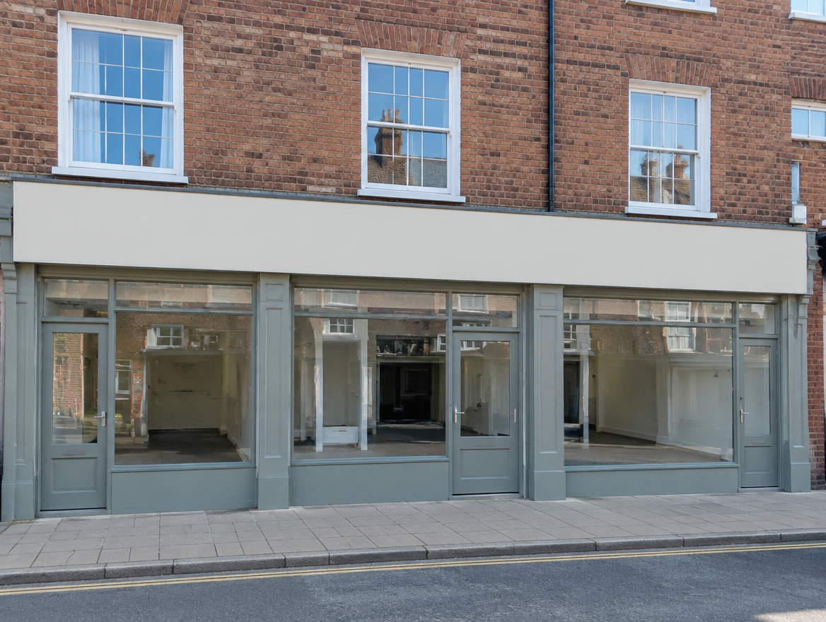Blank fascia sign tray (illustrative image)