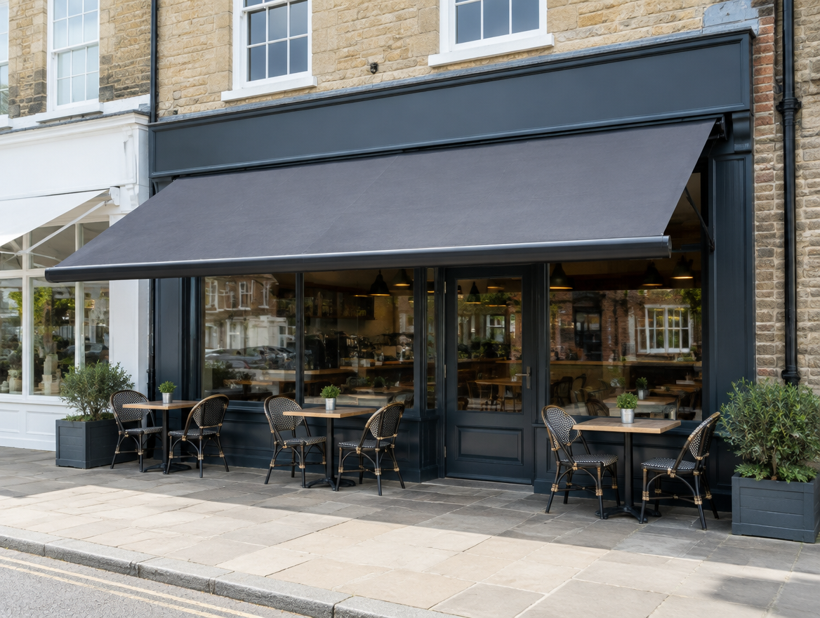 Awning over a shopfront (illustrative image)