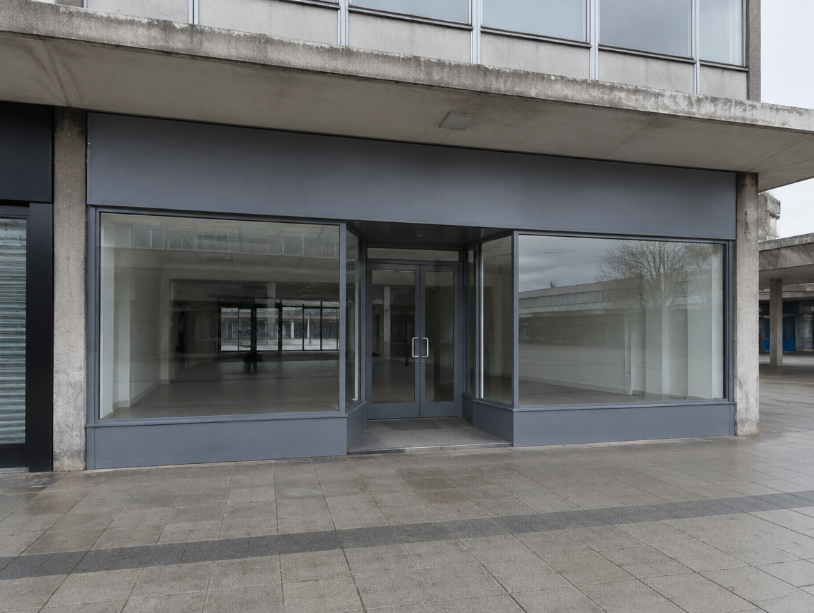 Steel-framed shopfront (illustrative image)