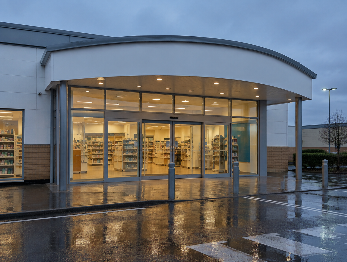 Automatic sliding doors (illustrative image)